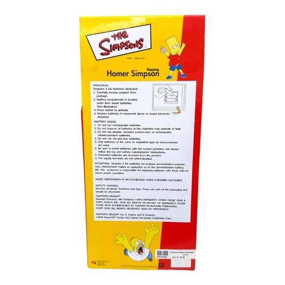 Rapping Dancing Homer Simpson Talking Figure In Box New Old Stock Doll 2002 NOS - Picture 3 of 5